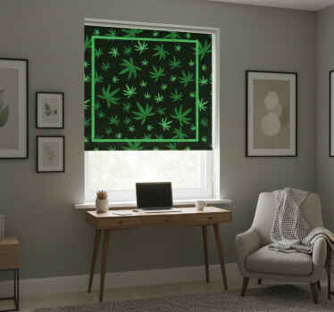 Toile fenêtre chambre feuille de marijuana - TenStickers