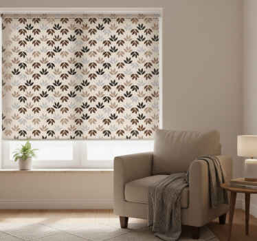 Toile fenêtre chambre branches de feuilles brunes - TenStickers