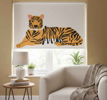 Toile fenêtre chambre peau de tigre - TenStickers