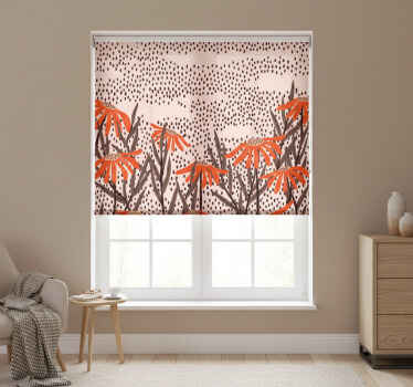 Toile fenêtre chambre pois et confettis doodle - TenStickers