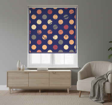 Toile fenêtre chambre tapis vinyle fond bleu cercles - TenStickers