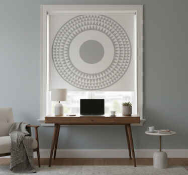 Toile fenêtre chambre motif triangle gris minimaliste - TenStickers