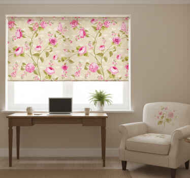 Toile fenêtre chambre imprimé floral vintage - TenStickers