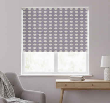 Toile fenêtre chambre cercles géométriques gris et violet - TenStickers