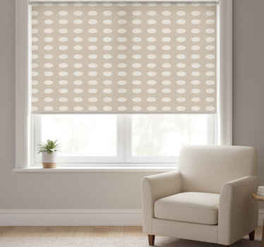 Toile fenêtre chambre motif cercle blanc géométrique - TenStickers
