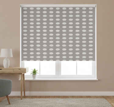 Toile fenêtre chambre motif cercles gris géométriques - TenStickers