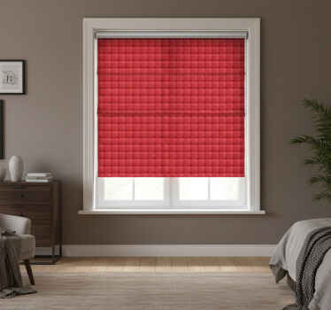 Toile fenêtre chambre rembourrage cuir rouge - TenStickers