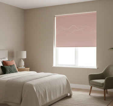 Rollo fenster schlafzimmer terracotta-wellen - TenStickers