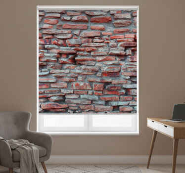 Bedroom roller blind with rustic cave stone design - TenStickers