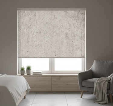 Toile fenêtre chambre design en pierre bunker grise - TenStickers
