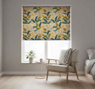Bedroom roller blind with scandinavian bird design - TenStickers