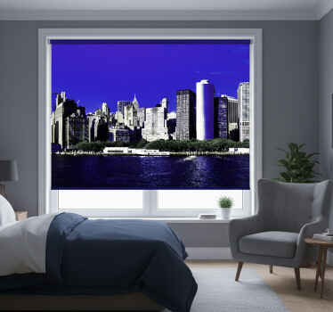Rollo fenster schlafzimmer abendliche skyline manhattan - TenStickers