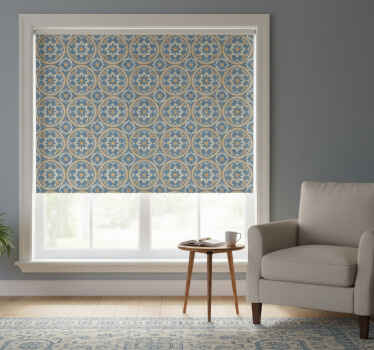 Tenda a rullo soggiorno stile azulejo mat - TenStickers