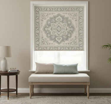 Tenda a rullo soggiorno piastrelle beige eleganti - TenStickers