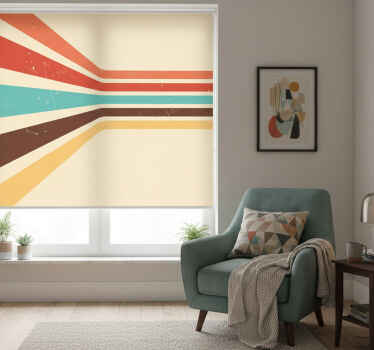 Tenda a rullo soggiorno design artistico colorato - TenStickers