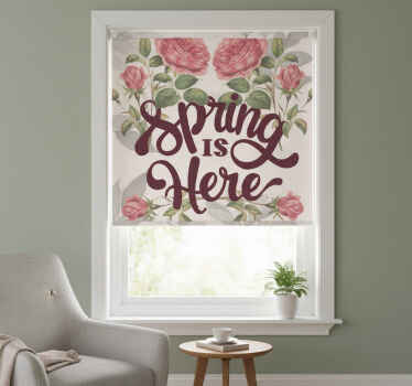 Tenda a rullo soggiorno la primavera è arrivata - TenStickers