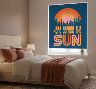 Living room roller blind vintage sunlight - TenStickers