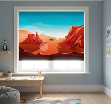 Toile fenêtre chambre enfant soleil du désert - TenStickers