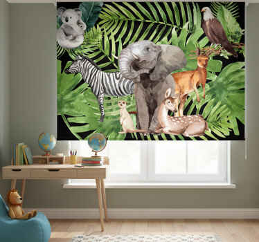 Estor enrollable infantil reino de animales - TenVinilo