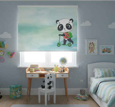 Toile fenêtre chambre enfant t-shirt panda italie - TenStickers