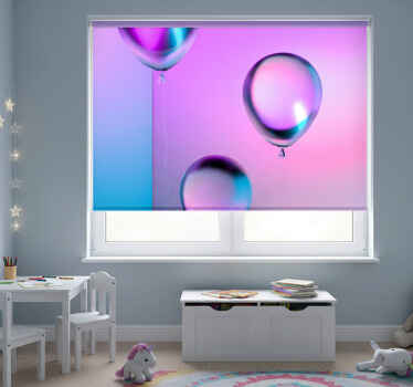 Toile fenêtre chambre enfant arrangement de ballons dégradés - TenStickers