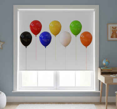 Toile fenêtre chambre enfant ballon coloré 3d réaliste - TenStickers