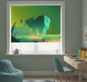 Toile fenêtre chambre enfant planète alien - TenStickers