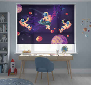 Estor enrollable infantil astronautas de dibujos - TenVinilo