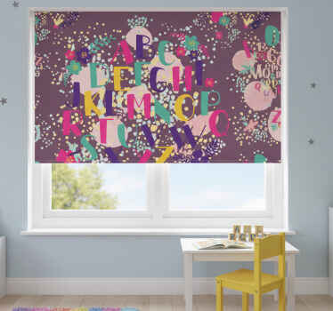 Toile fenêtre chambre enfant disque éducatif alphabétique - TenStickers