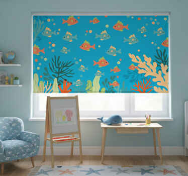 Toile fenêtre chambre enfant cercle corail coloré - TenStickers