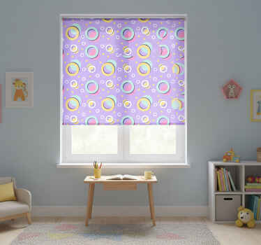 Toile fenêtre chambre enfant cercles colorés - TenStickers