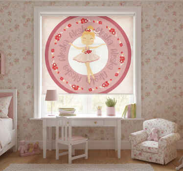 Toile fenêtre chambre enfant princesse ballerine drôle - TenStickers