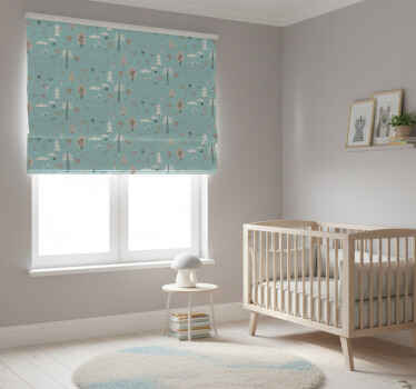 Toile fenêtre chambre enfant style nordique géométrique - TenStickers