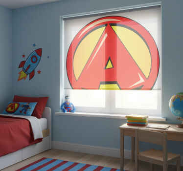 Estor enrollable infantil letra inicial super - TenVinilo