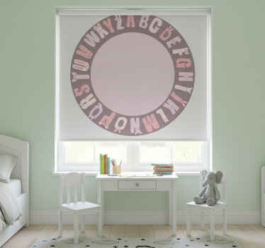 Toile fenêtre chambre enfant alphabet rond - TenStickers