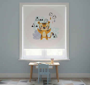 Estor enrollable infantil dibujo de un tigre - TenVinilo