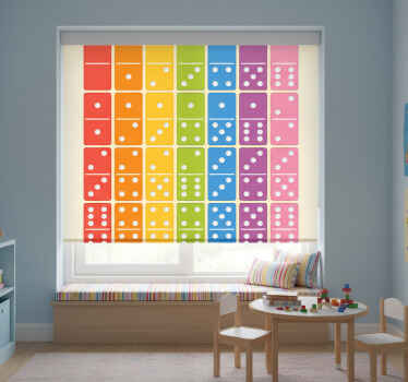 Rollo fenster kinderzimmer domino spiel - TenStickers