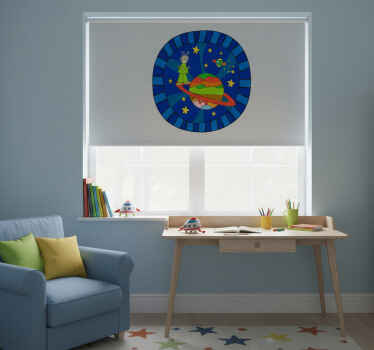 Kids roller blind alien green vinyl - TenStickers