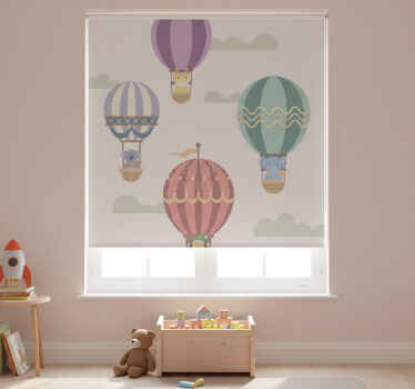 Rollo fenster kinderzimmer mit fliegenden tieren - TenStickers