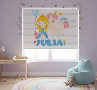 Rollo fenster kinderzimmer prinzen und einhorn - TenStickers