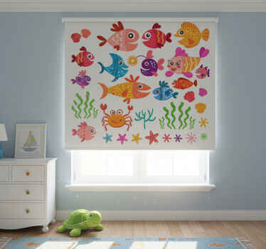 Estor enrollable infantil peces de colores - TenVinilo