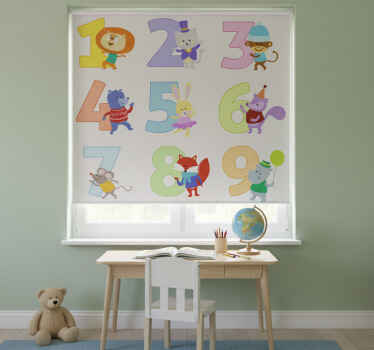 Rollo fenster kinderzimmer mit kinderzahlen stickern - TenStickers