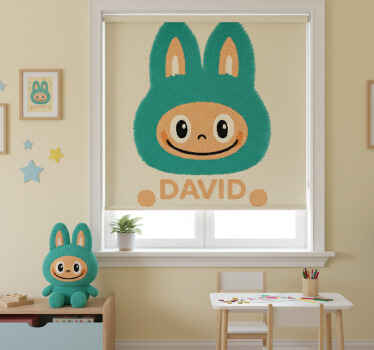 Rollo fenster kinderzimmer individuell in türkis labubu - TenStickers