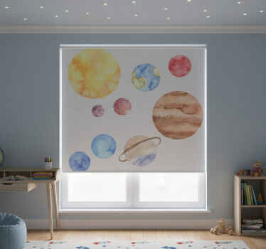 Estor enrollable infantil mapa del sistema solar - TenVinilo