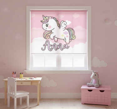 Estor enrollable infantil unicornio mágico rosa - TenVinilo