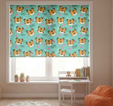 Rollo fenster kinderzimmer mit tiger-motiv - TenStickers