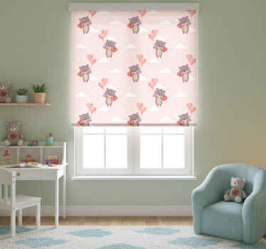 Toile fenêtre chambre enfant motif ours affectueux - TenStickers