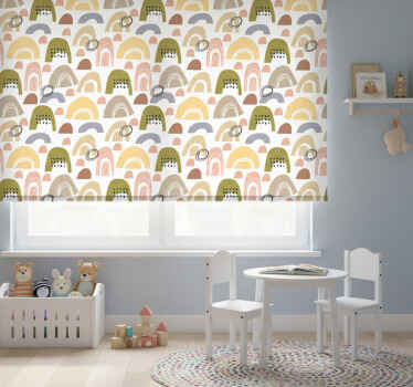 Rollo fenster kinderzimmer regenbogenmuster nordic - TenStickers