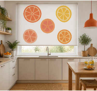 Toile fenêtre fruits et légumes agrumes - TenStickers