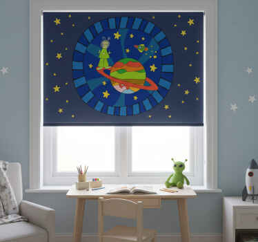 Estor enrollable infantil vinilo extraterrestre verde - TenVinilo
